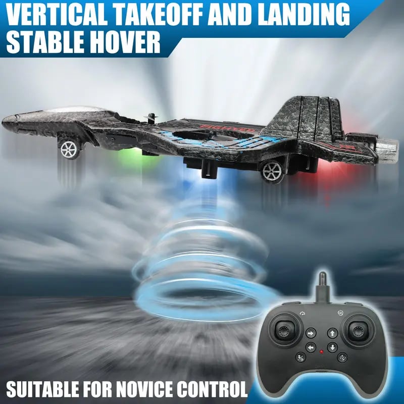 60% OFF This Week Promotions🎉🎉RC Stunt Fighter Jet Toy for Kids with 360° Flips & LED Lights