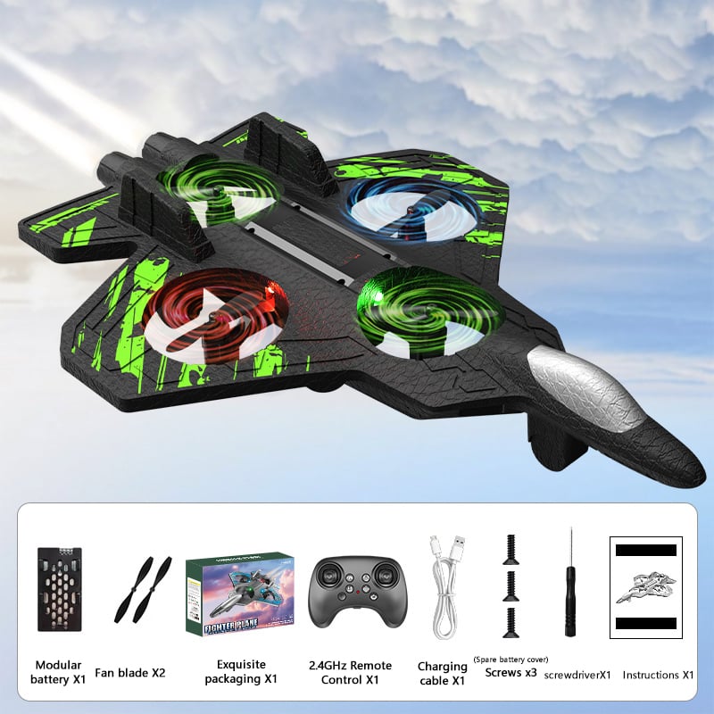 60% OFF This Week Promotions🎉🎉RC Stunt Fighter Jet Toy for Kids with 360° Flips & LED Lights